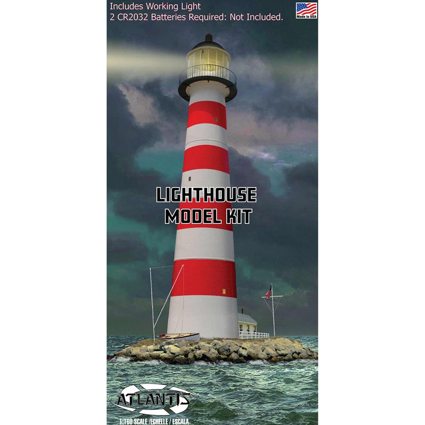 Atlantis 1/160 Lighthouse with Light and Diorama Base