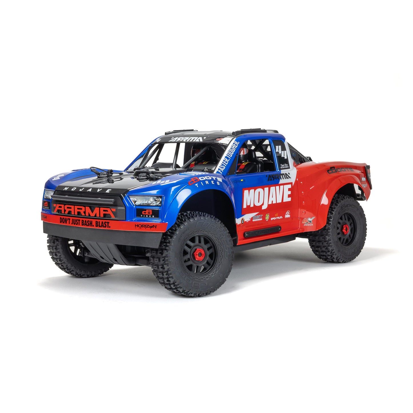 Arrma 1/8 MOJAVE BL-4S 4x4 Scale Desert RTR - Blue/Red