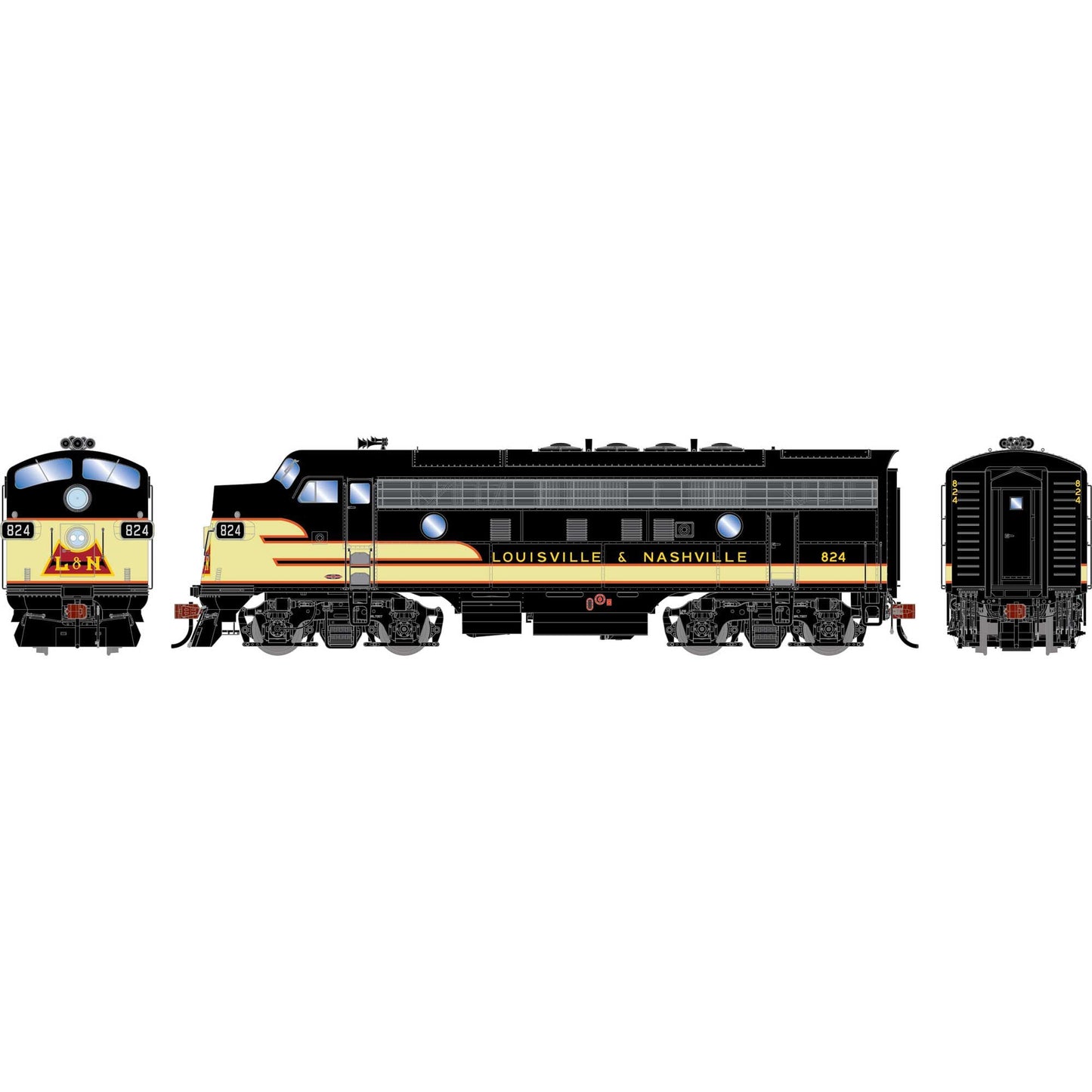 HO F7A Locomotive, Freight LN #824