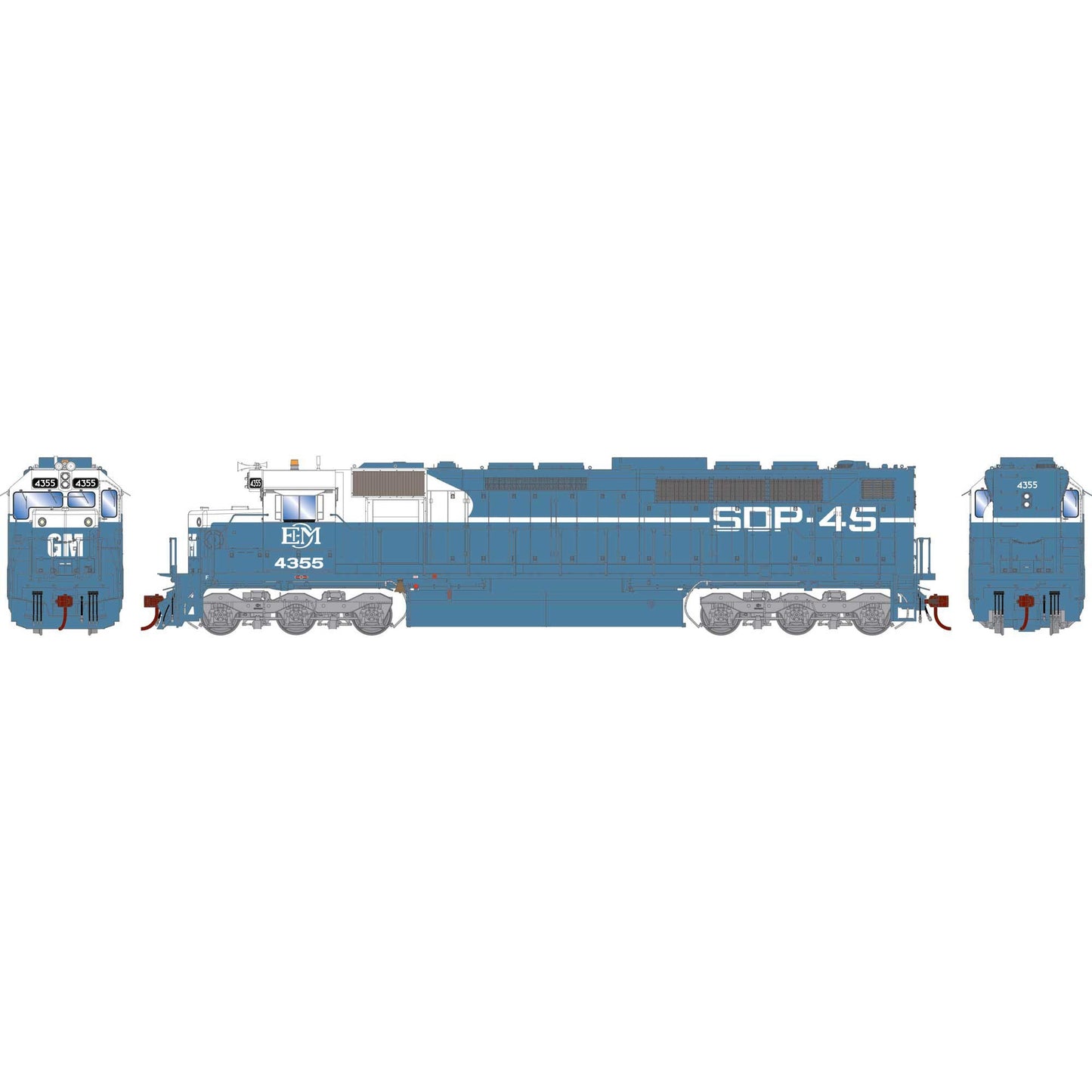 HO GEN SDP45 Locomotive w/DCC & SOUND, Legendary Liveries EMDX 'Demonstrator' #4355