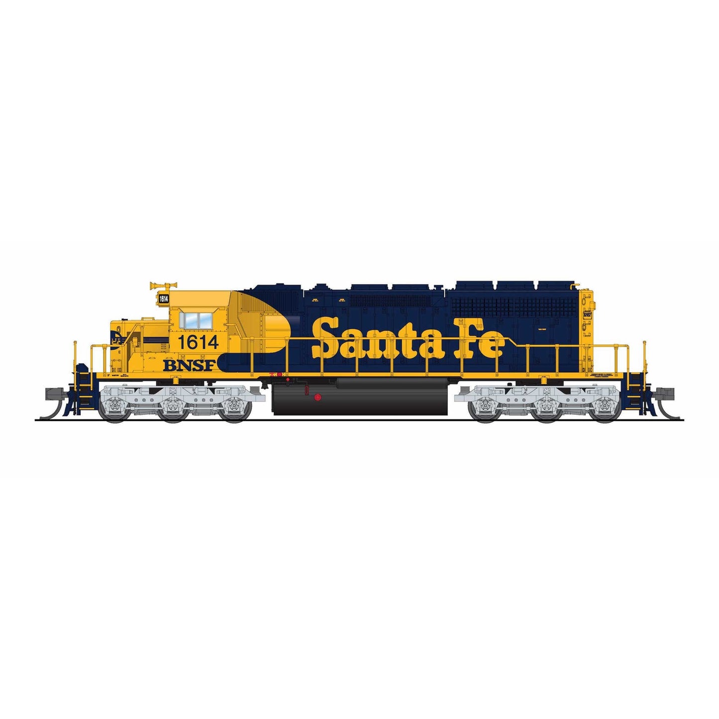 N, EMD SD40-2, BNSF 1614, ATSF Blue/Yellow w/ Patch, Paragon4 Sound/DC/DCC