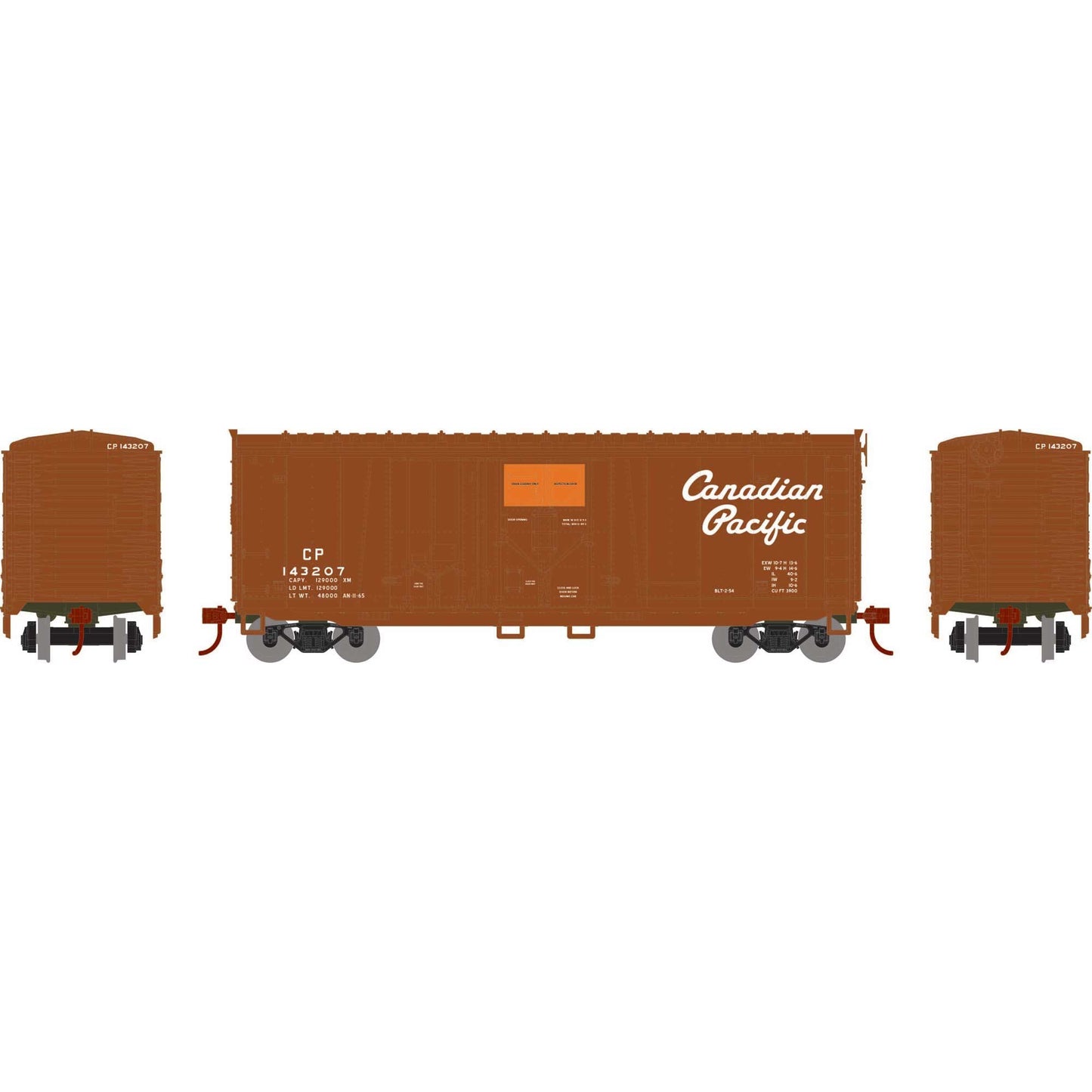 HO RND 40' Grain Loading Box Car, CP #143207