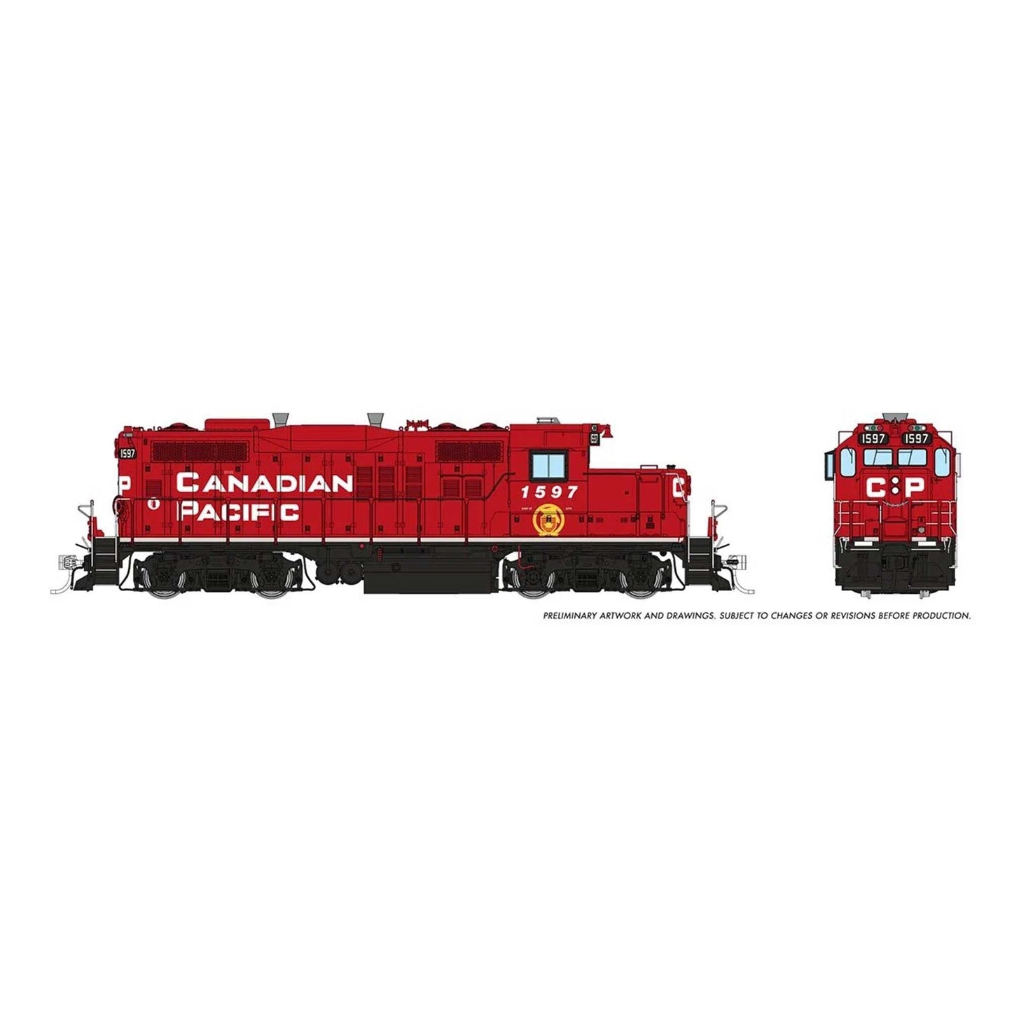 HO GP9u DC/DCC/Sound: CP - Block w/ Beaver: #1597