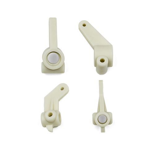 Team Associated Inline Steering Blocks & Rear Hub Carriers 0 Deg., White