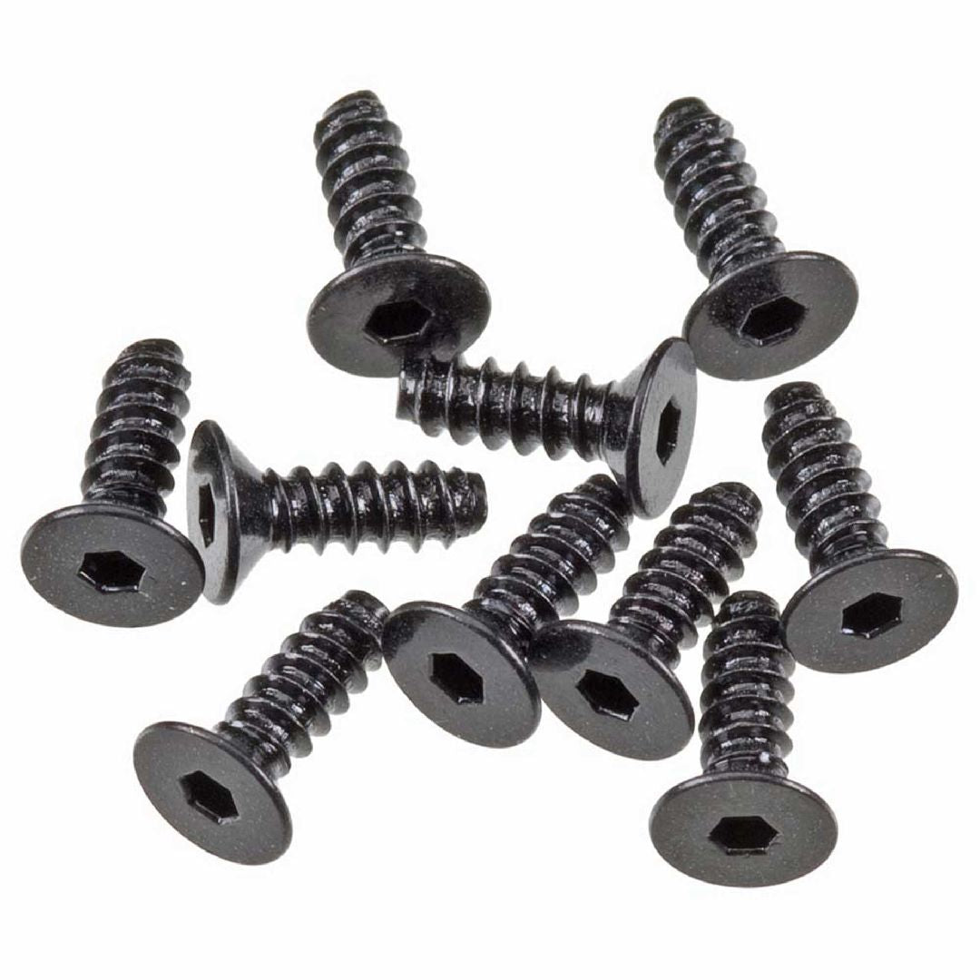 Axial AXA0413 Hex Sckt Tapping Flat Hd M2.6x8mm Blk(10)