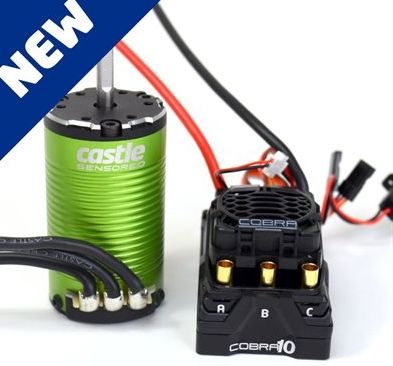 Castle Creations Cobra 10 6S Max, 25.2V Max, 8A PEAK BEC w/1412-2100KV Sensored Motor