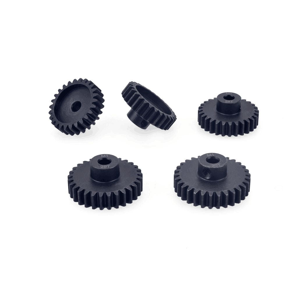 Hobby Details Mod 1 Steel Pinion Gear - Black 5mm shaft (24T)