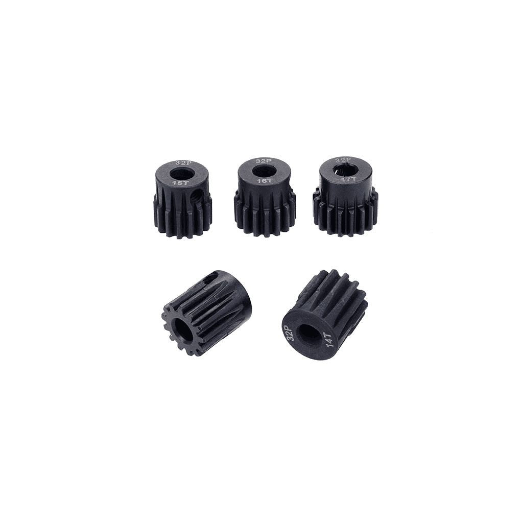 Hobby Details 32P Steel Pinion Gear - Black 5mm shaft (14T)