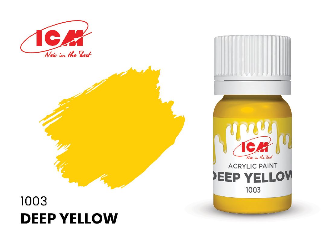 ICM Basic Colours - Deep Yellow bottle, 12 ml (8 Pack)