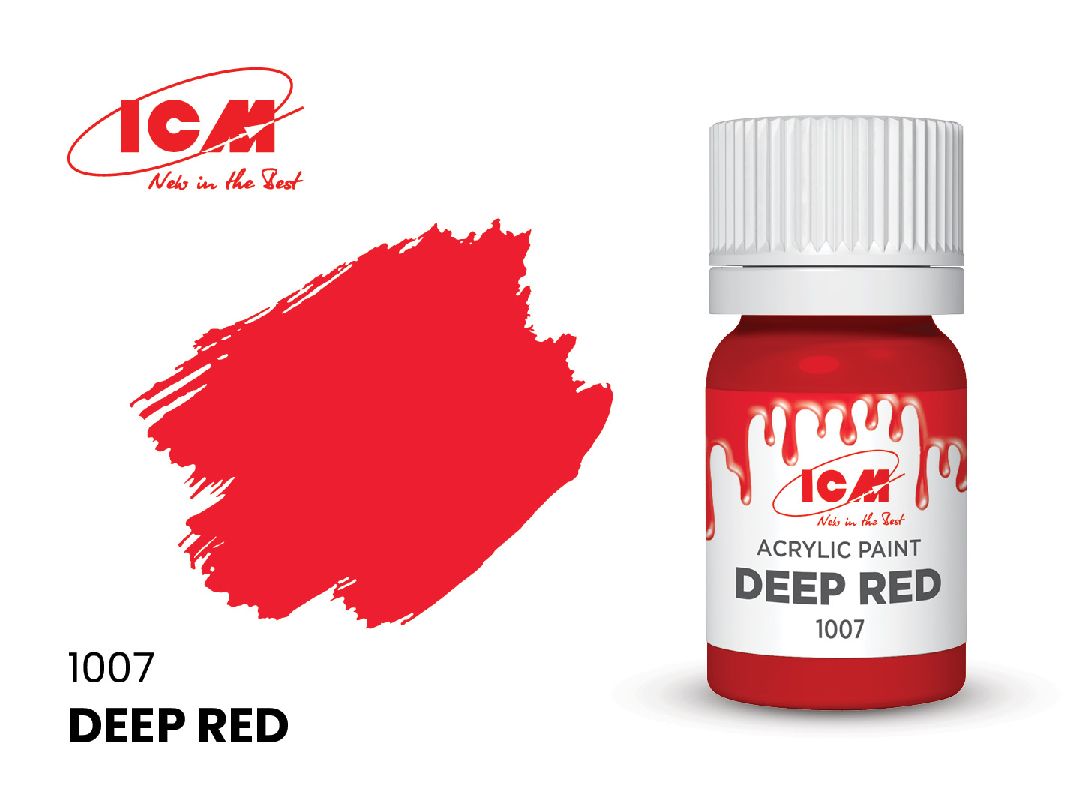 ICM Basic Colours - Deep Red bottle, 12 ml (8 Pack)