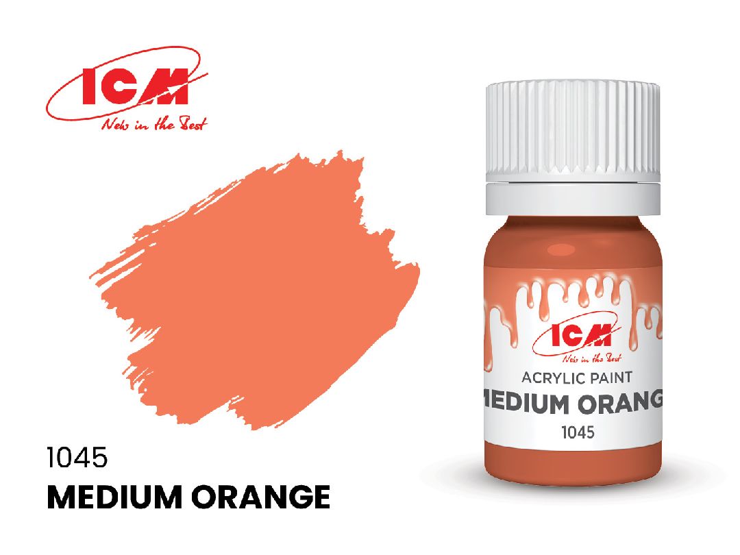 ICM Yellow Colours - Medium Orange bottle, 12 ml (8 Pack)