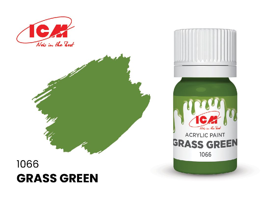 ICM Green Colours - Grass Green bottle, 12 ml (8 Pack)