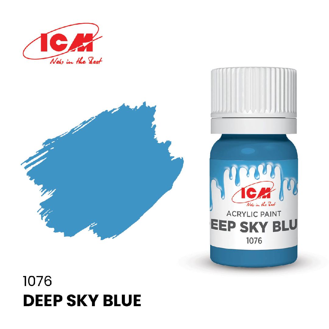 ICM Blue Colours - Deep Sky Blue bottle, 12 ml (8 Pack)