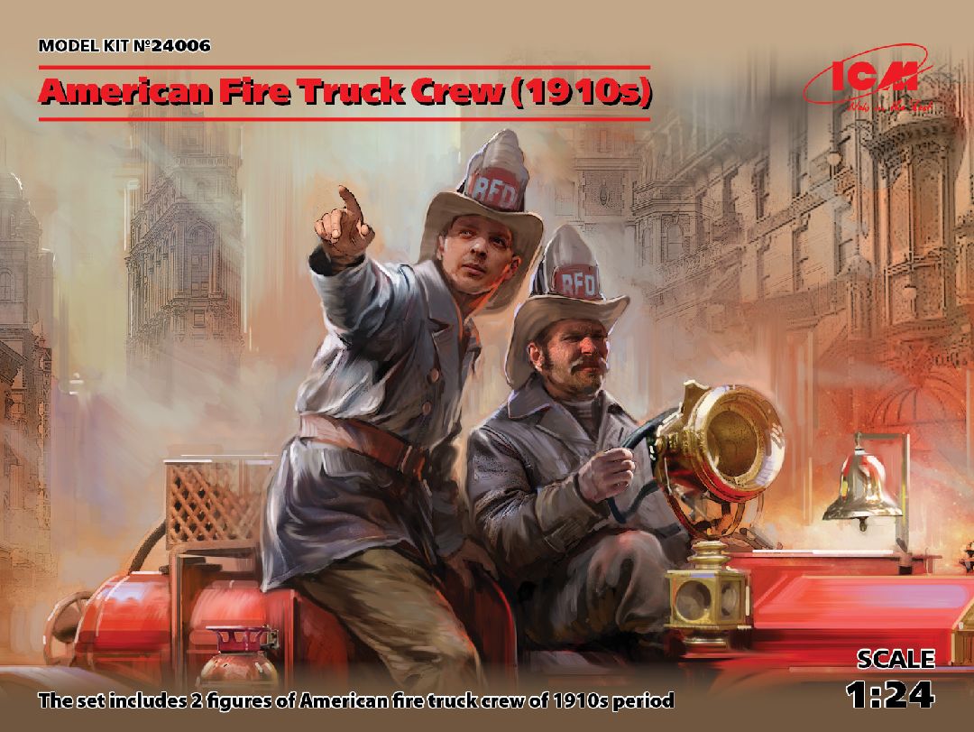 ICM 1/24 American Fire Truck Crew (1910s) (2 figures)