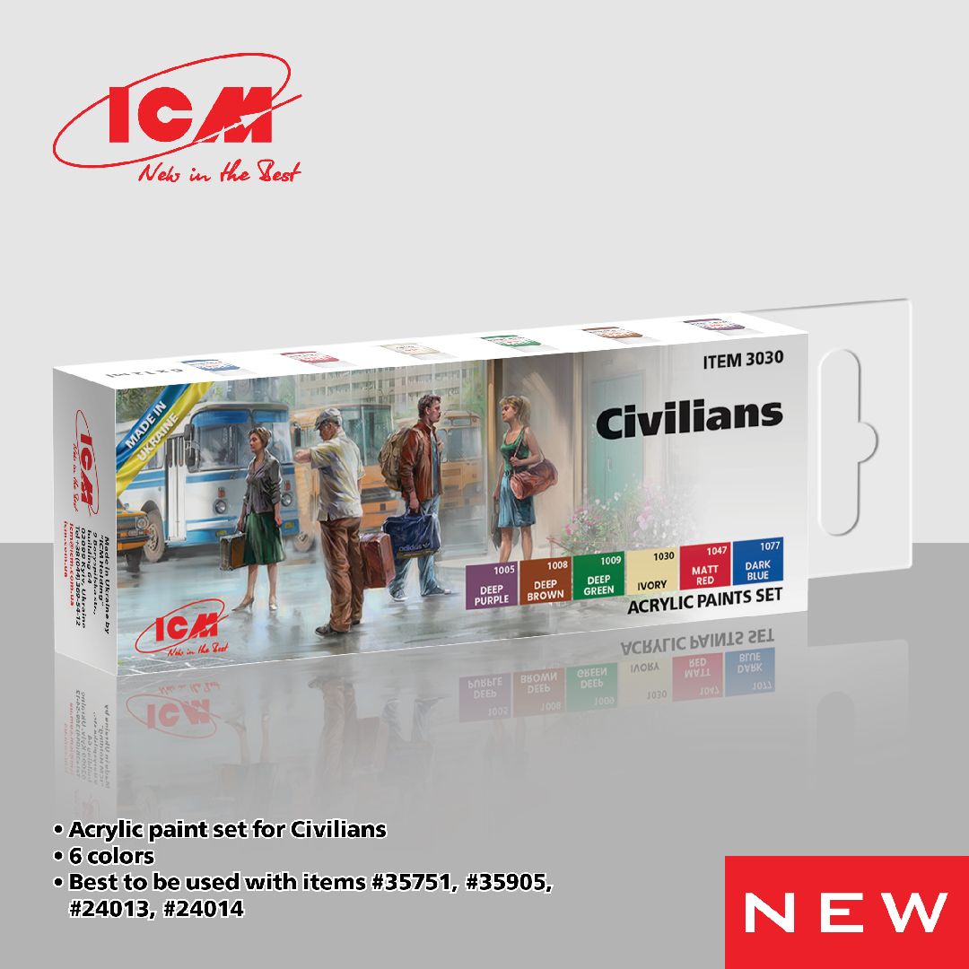 ICM Acrylic Paint Sets for Civilians (6 colours)