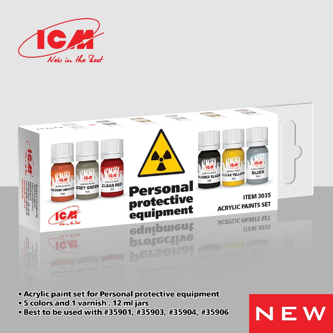 ICM Acrylic Paint Set for Personal Protective Equip (6 colours)