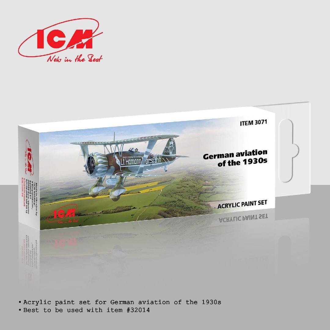 ICM Acrylic Paint Set for German aviation of 1930s (6 colours)