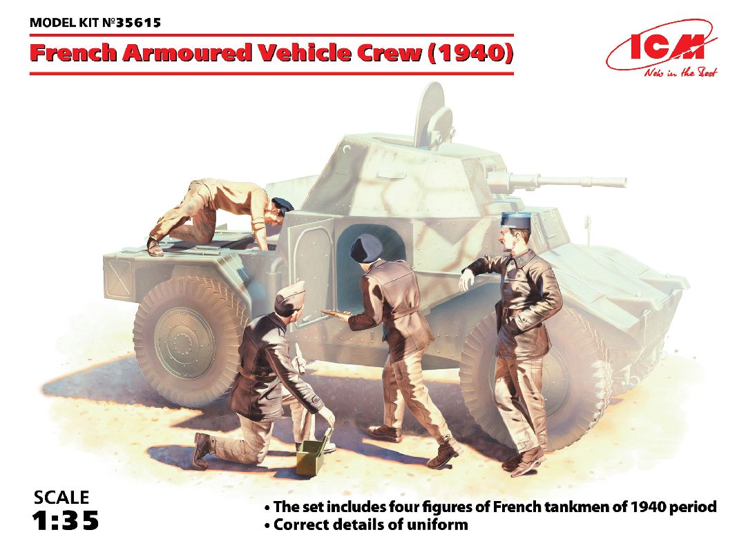 ICM 1/35 French Armoured Vehicle Crew (1940) (4 figures)