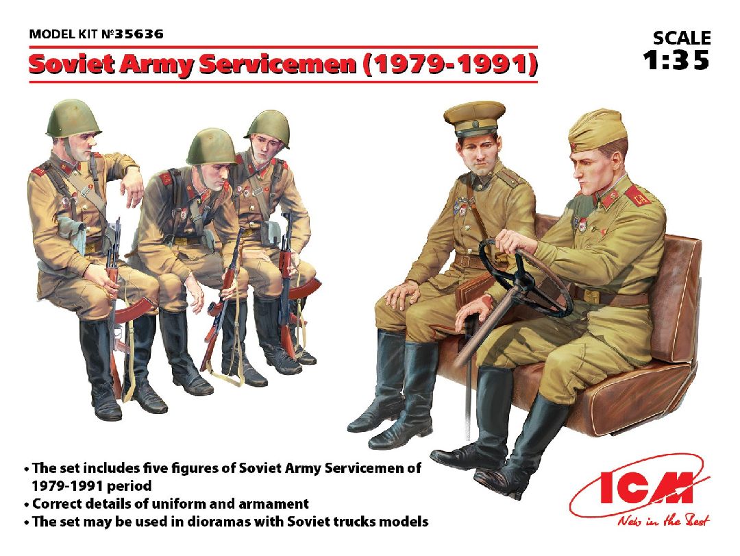 ICM 1/35 Soviet Army Servicemen (1979-1991), (5 figures)