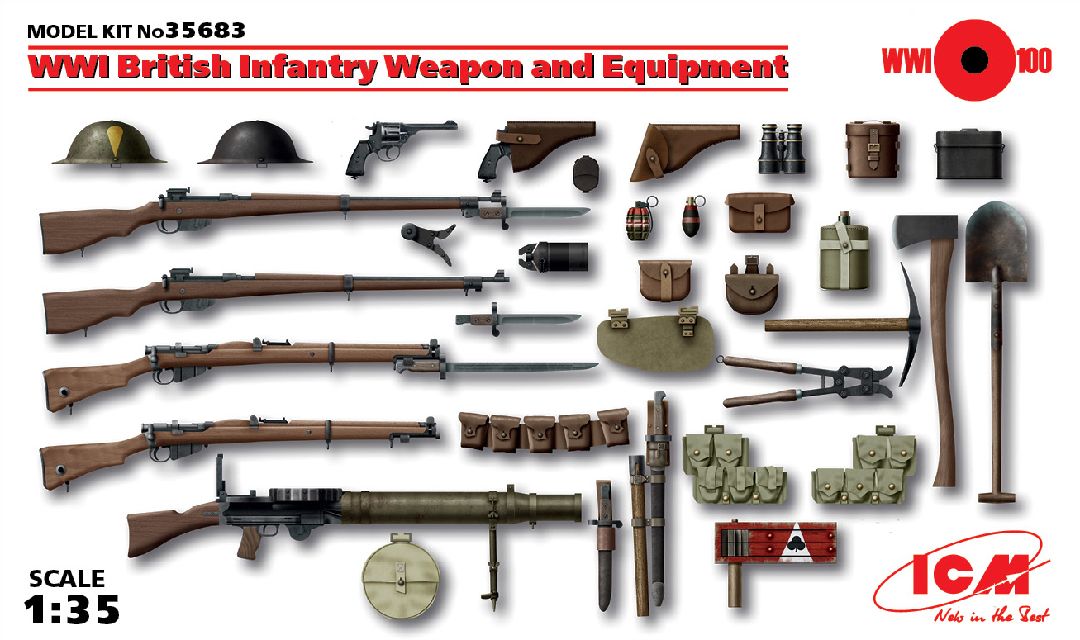 ICM 1/35 WWI British Infantry Weapon and Equipment