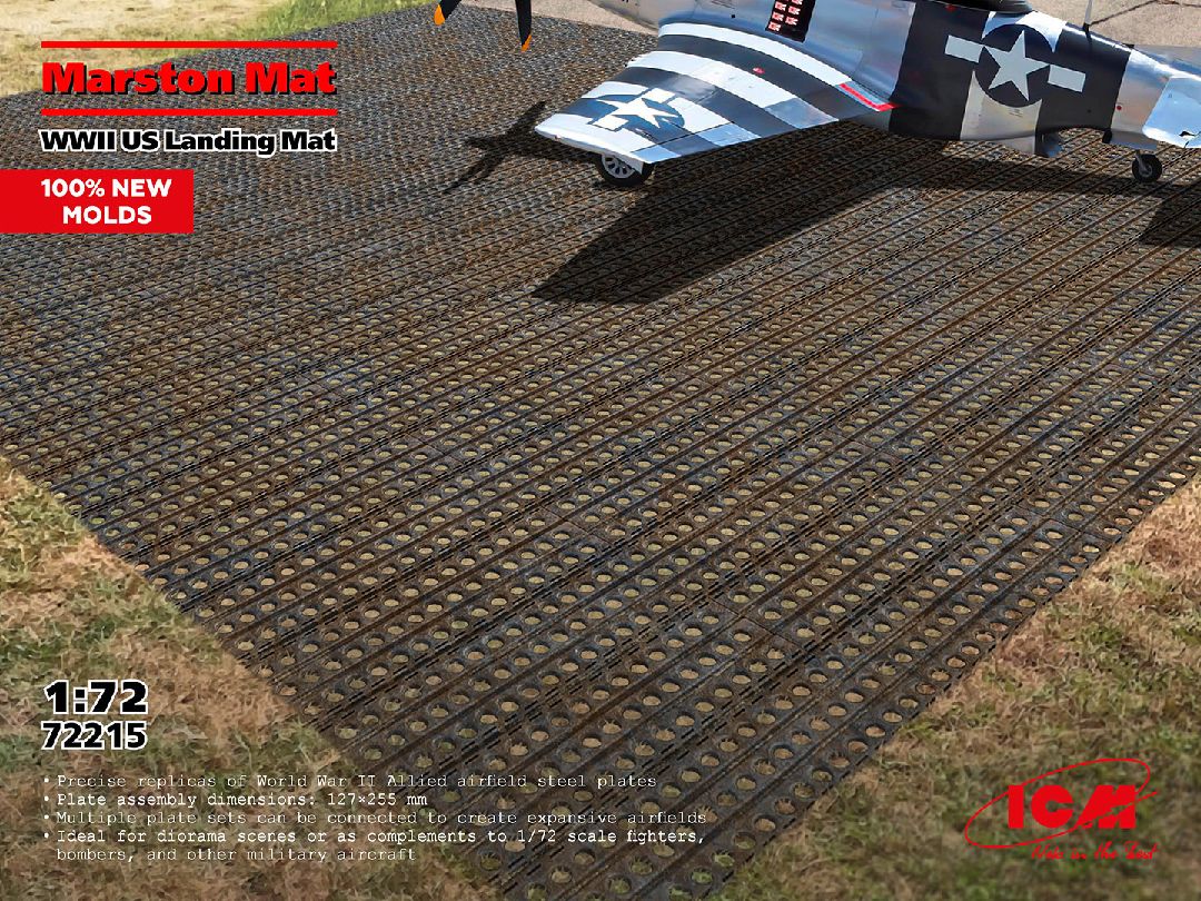 ICM 1/72 Marston Mat, US Landing Mat WWII (100% new molds)