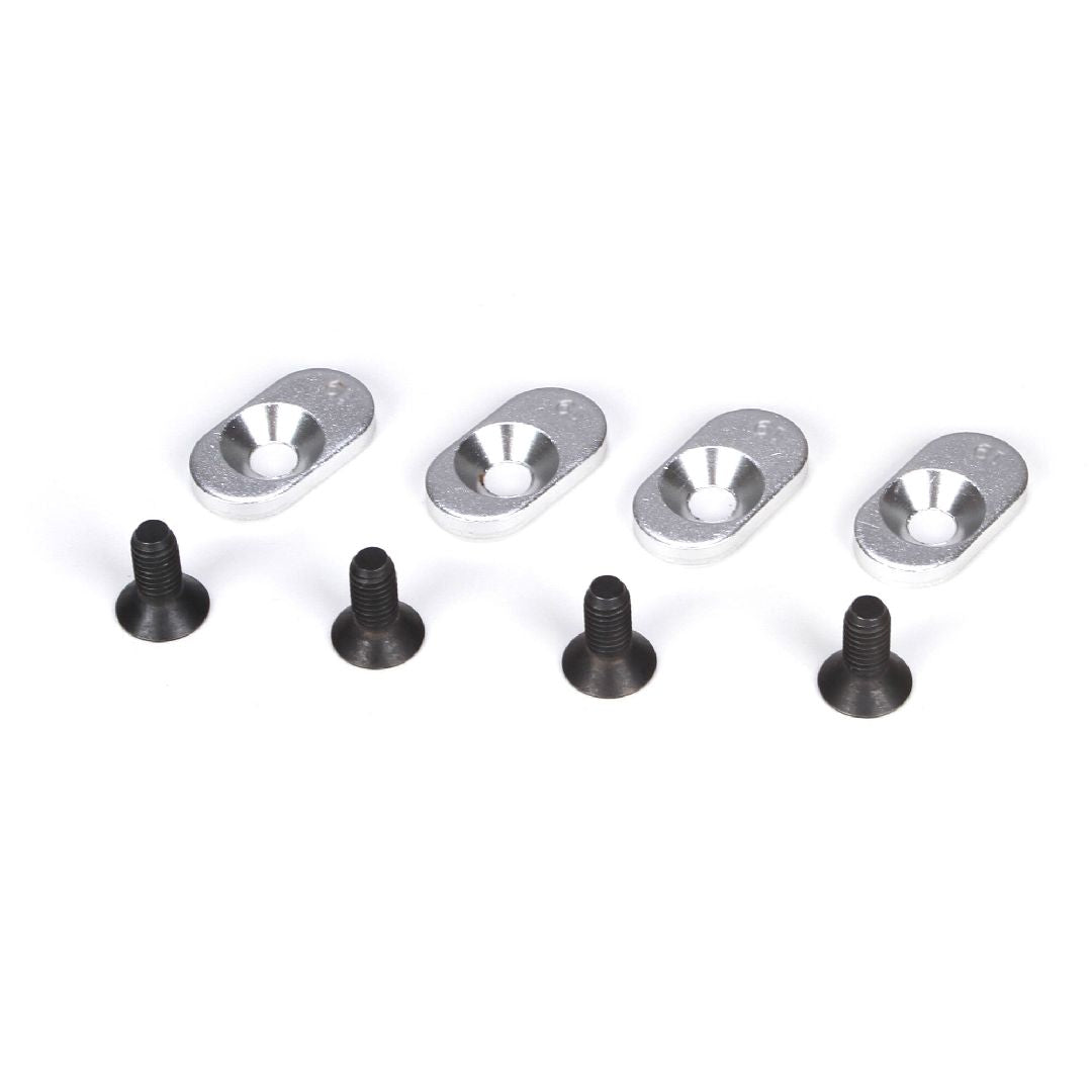 Losi Engine Mount Inserts & Screws, 18.5/58(4):5IVE-T,MINI WRC