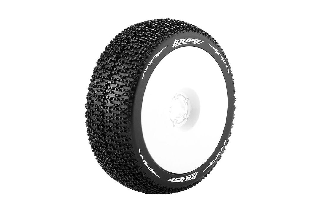 Louise R/C B-Maglev 1/8 Buggy (Racing Compound) 17mm Hex on White Wheels (2)