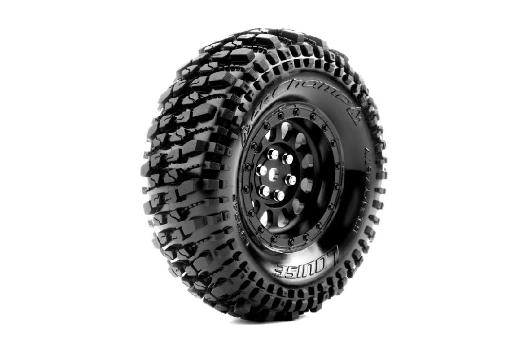 Louise R/C CR-Champ 1.9" 1/10 Crawler Class 1 (Super Soft Compound) 12mm Hex on Black Wheels (2)