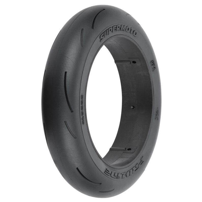 Pro-Line Supermoto Front Tire on Sleeve, Pro-Spec Alum Whl