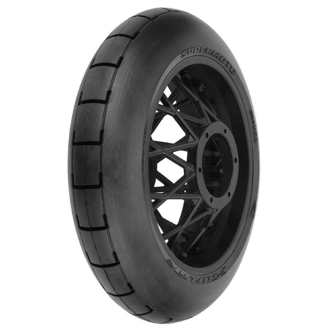 Pro-Line 1/4 Supermoto Tire Rear MTD Black Wheel: PM-MX