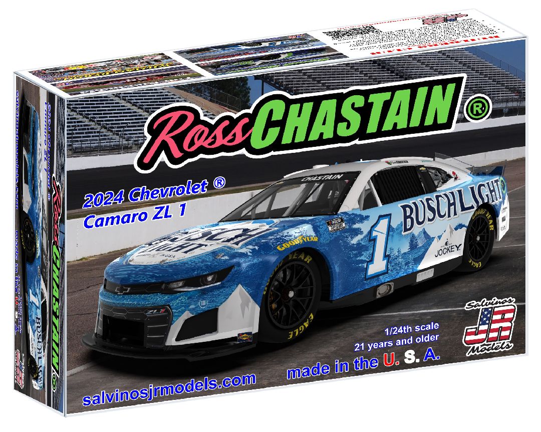 Salvinos JR Models 1/24 Trackhouse Racing 2024 Ross Chastain Camaro "Busch"