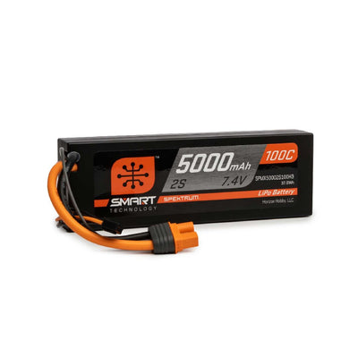 Spektrum 5000mAh 2S 7.4V 100C Smart LiPo Hardcase; IC3