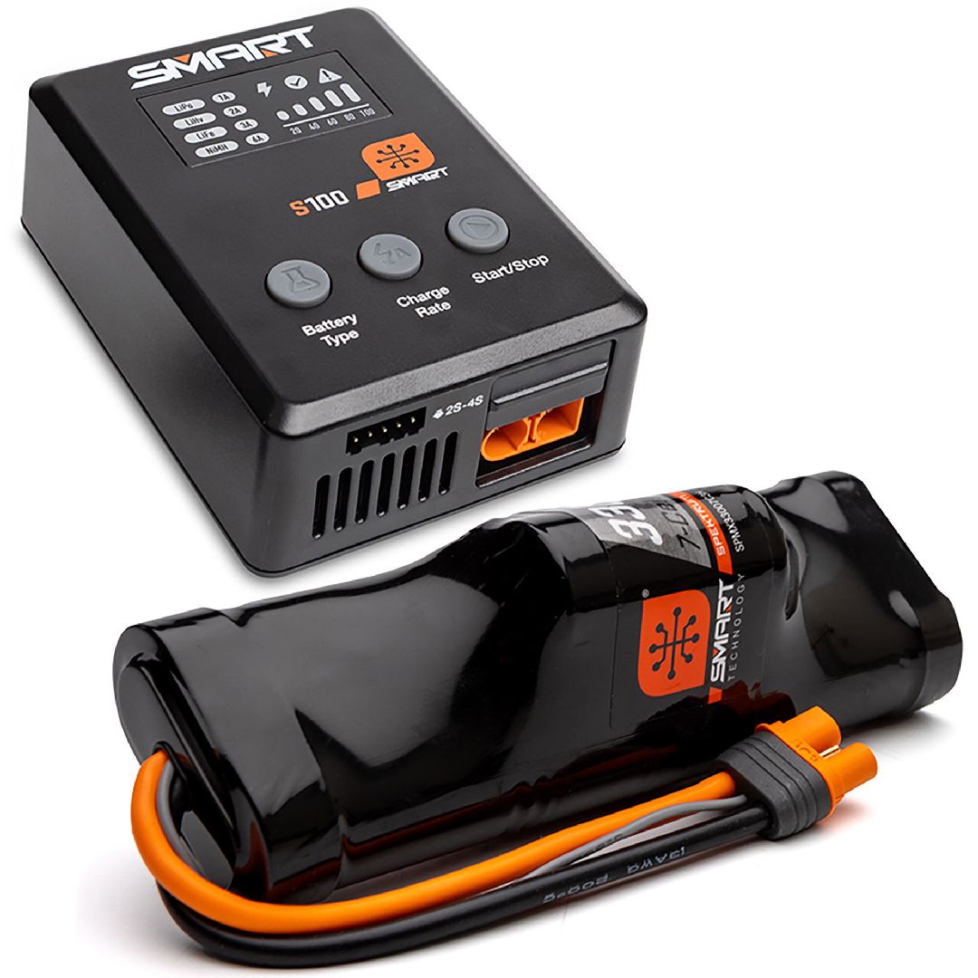 Spektrum Smart Powerstage: 3300mAh 7C NiMH & S100 Charger