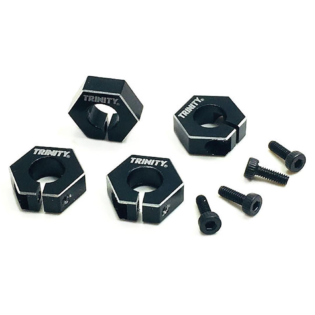 Trinity Clamping Aluminum Wheel Hexes EB410 Black (4)