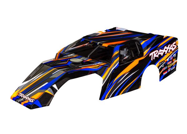 Traxxas Body, Slash Mudboss, blue (painted, decals applied) (assembled with front & rear body mounts and body support for clipless mounting)