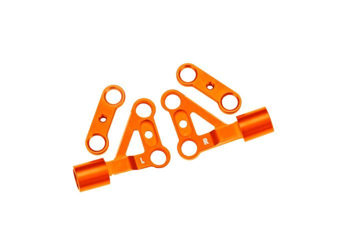 Traxxas Suspension arms, upper, front, 6061-T6 Aluminuminum (orange-anodized) (left & right)/ 2.5x5mm BCS (with threadlock) (2)