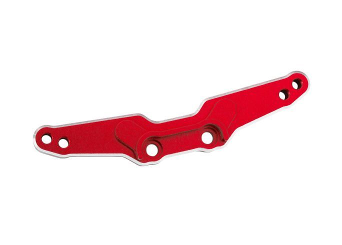 Traxxas Shock tower, rear, 6061-T6 Aluminuminum (red-anodized)/ 3x15mm BCS (with threadlock) (2)