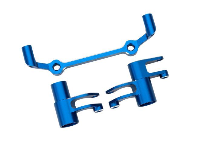 Traxxas Steering bellcranks, drag link (blue-anodized 6061-T6 Aluminuminum)/ 5x8x2.5mm ball bearings (2)/ 6x10x3mm ball bearings (2)/ hardware