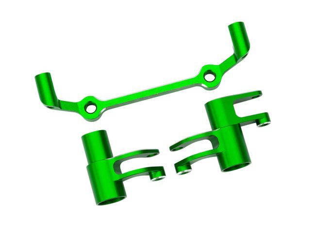 Traxxas Steering bellcranks, drag link (green-anodized 6061-T6 Aluminuminum)/ 5x8x2.5mm ball bearings (2)/ 6x10x3mm ball bearings (2)/ hardware