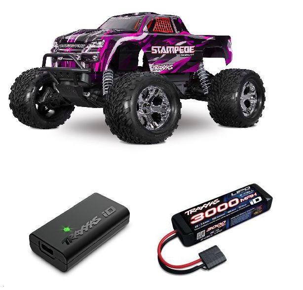 Traxxas 1/10 Stampede BL-2S HD 2wd RTR - Pink w/Charger&Battery
