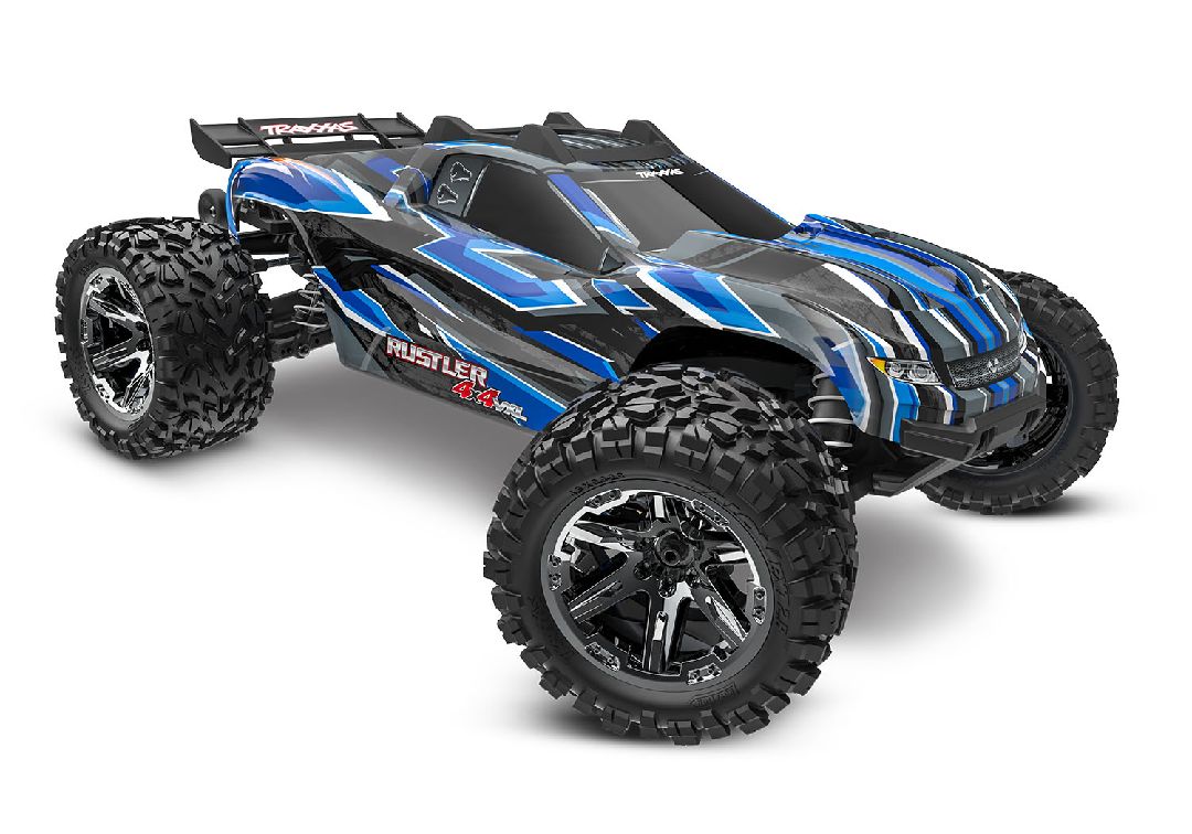 Traxxas Rustler VXL Brushless 1/10 4X4 Stadium Truck. Requires Battery & Charger - Blue