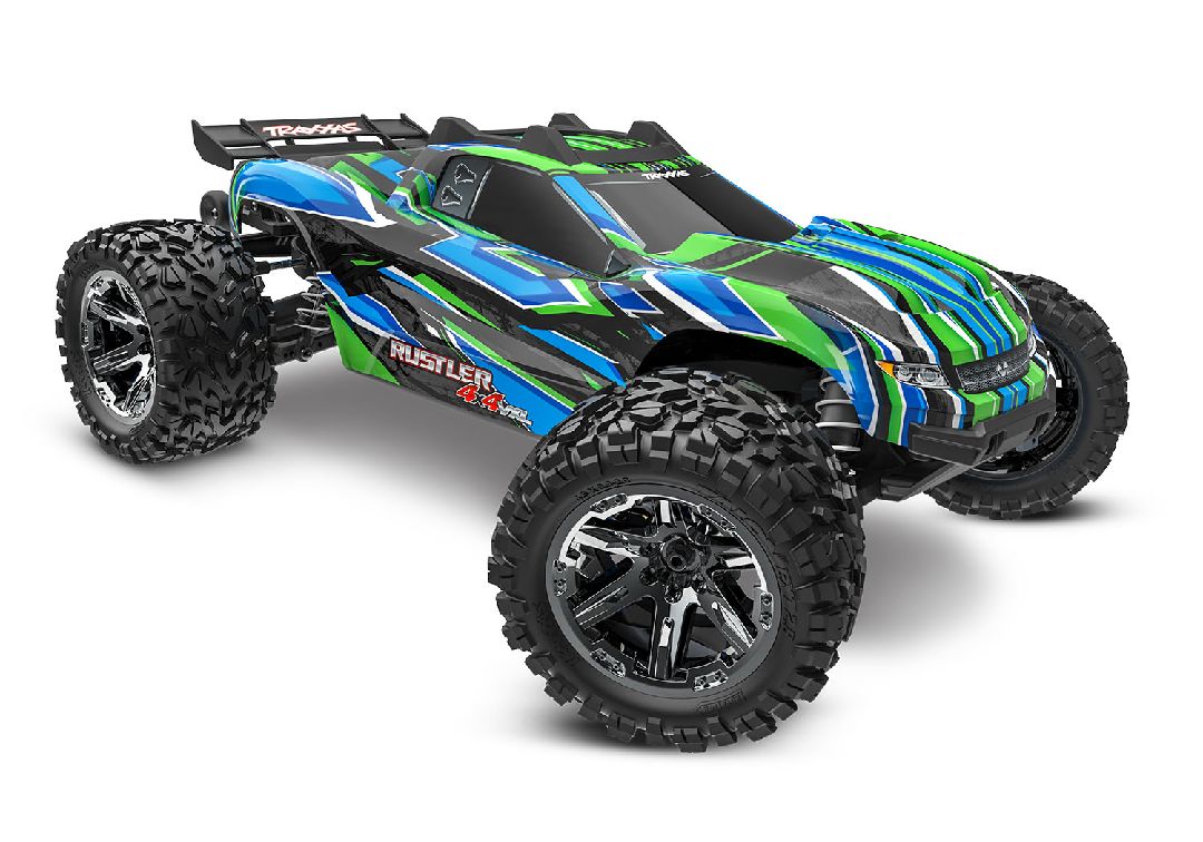 Traxxas Rustler VXL Brushless 1/10 4X4 Stadium Truck. Requires Battery & Charger - Green