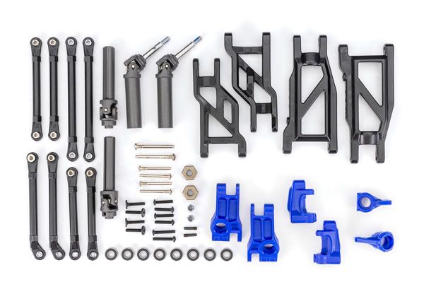 Traxxas Outer Driveline & Suspension Upgrade Kit, extreme heavy duty, blue (fits Rustler 2WD or Stampede 2WD)