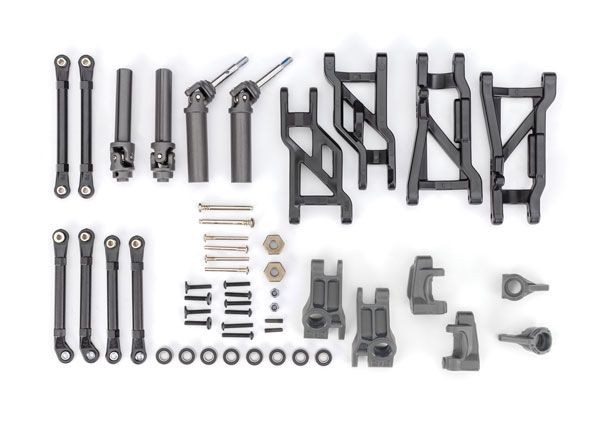 Traxxas Outer Driveline & Suspension Upgrade Kit, extreme heavy duty, gray (fits Slash 2WD)
