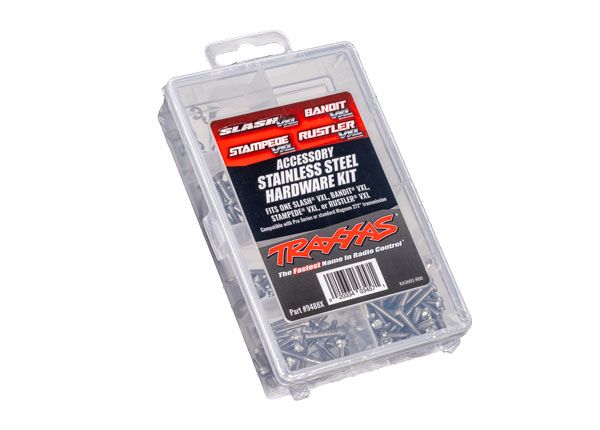 Traxxas Hardware kit, stainless steel, Slash VXL/Bandit VXL/Stampede VXL/Rustler VXL (contains all stainless steel hardware used on Slash VXL, Bandit VXL, Stampede VXL, or Rustler VXL with 272R Transmission)