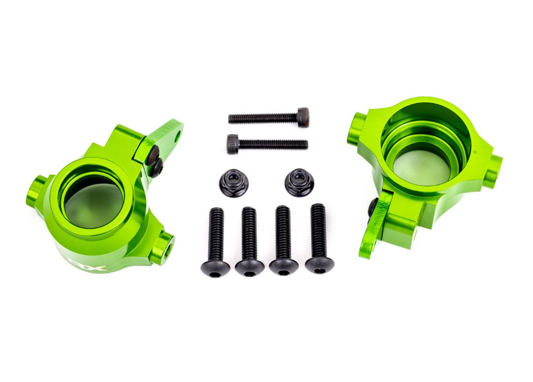 Traxxas Steering Blocks - Green-Anodized