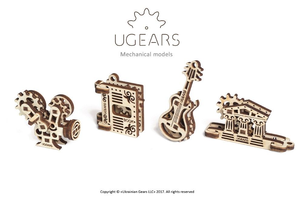 Ugears U-Fidget Creation (4 Models) - 48 Pieces