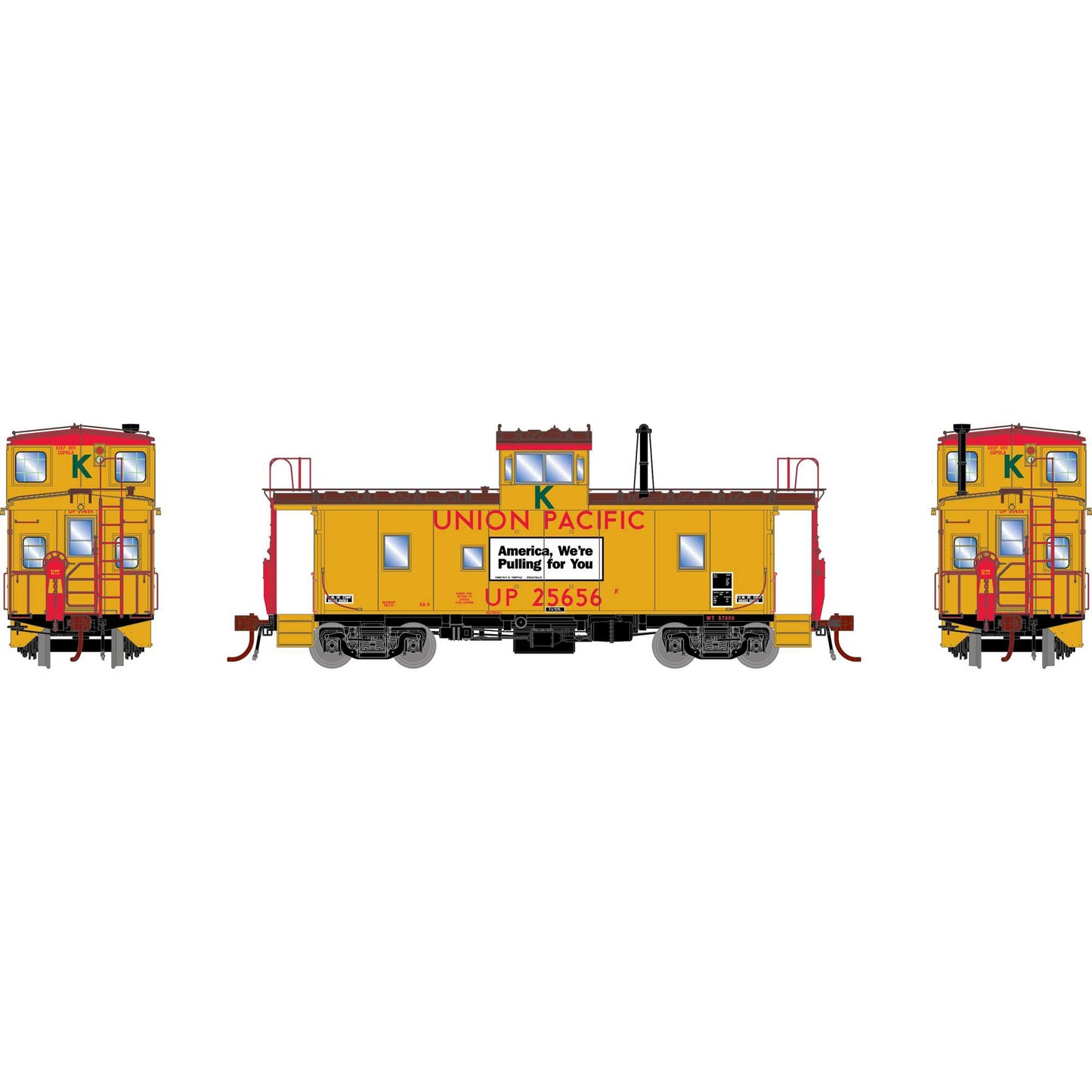 HO ICC Caboose CA-9 with Lights UP #25656