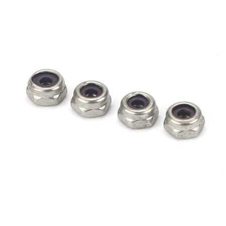 Du-Bro 6-32 Stainless Steel Nylon Insert Lock Nuts (4/pkg)