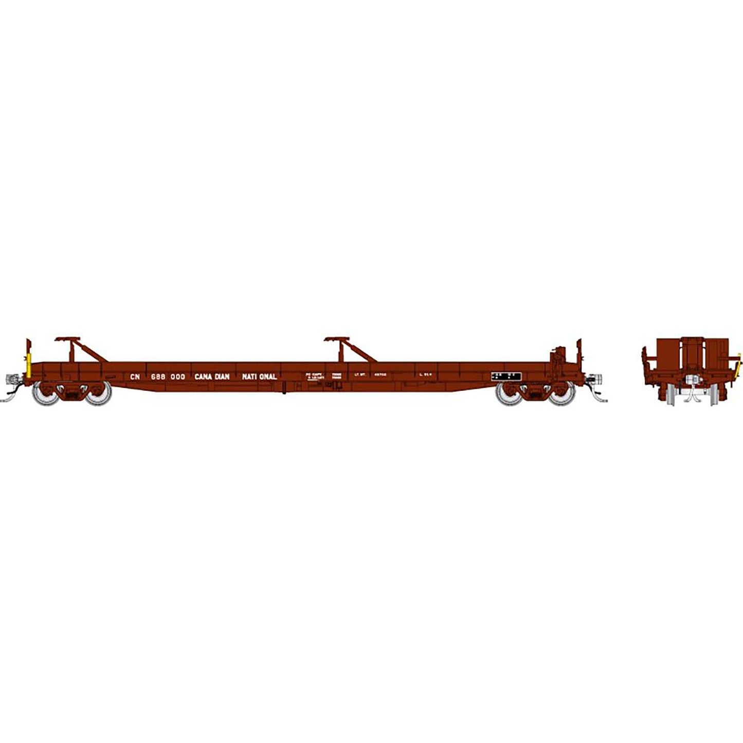 HO Vancouver Iron Piggyback Flatcar CN #1 (6)